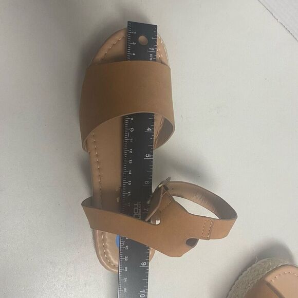MUDD Women’s Espadrille Sandals Tan Sz 6 Ankle Strap Buckle Open Toe New No Box - Picture 6 of 9